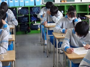 3月3日(金)　第２回忍中学校学力検査